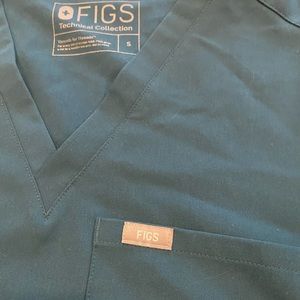 Limited edition Figs Caribbean blue scrub top- S